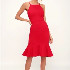 Red Lulu’s Midi Dress
